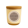 Sacred Woods – 12oz Coconut Apricot Wax Candle | Champagne Sonoma Jar with Wooden Wick | Cypress, Palo Santo & Sandalwood
