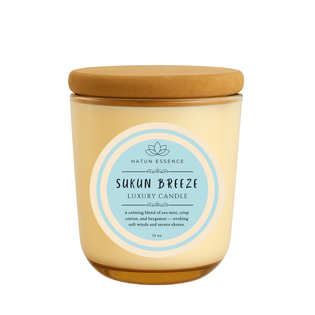 Sukun Breeze – 12oz Coconut Apricot Wax Candle | Champagne Sonoma Jar with Wooden Wick | Sea Mist, Clean Cotton & Bergamot