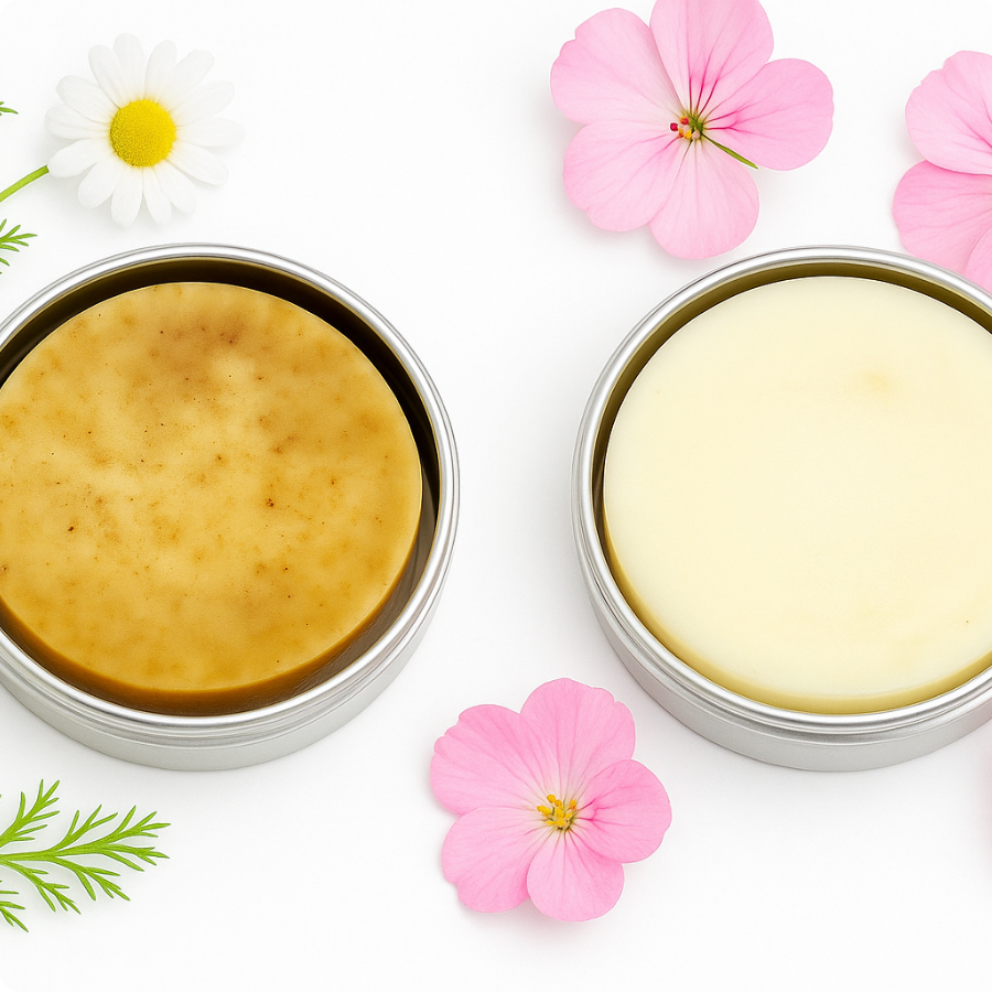 Rahma Roots Shampoo & Conditioner Bar Duo – Chamomile & Geranium | Soothing Hair Set