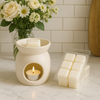 Jannah Bloom Wax Melts – Green Leaves, Dewy Petals & Orange Blossom | 6oz Coconut Wax Clamshell | Fresh Floral Scent