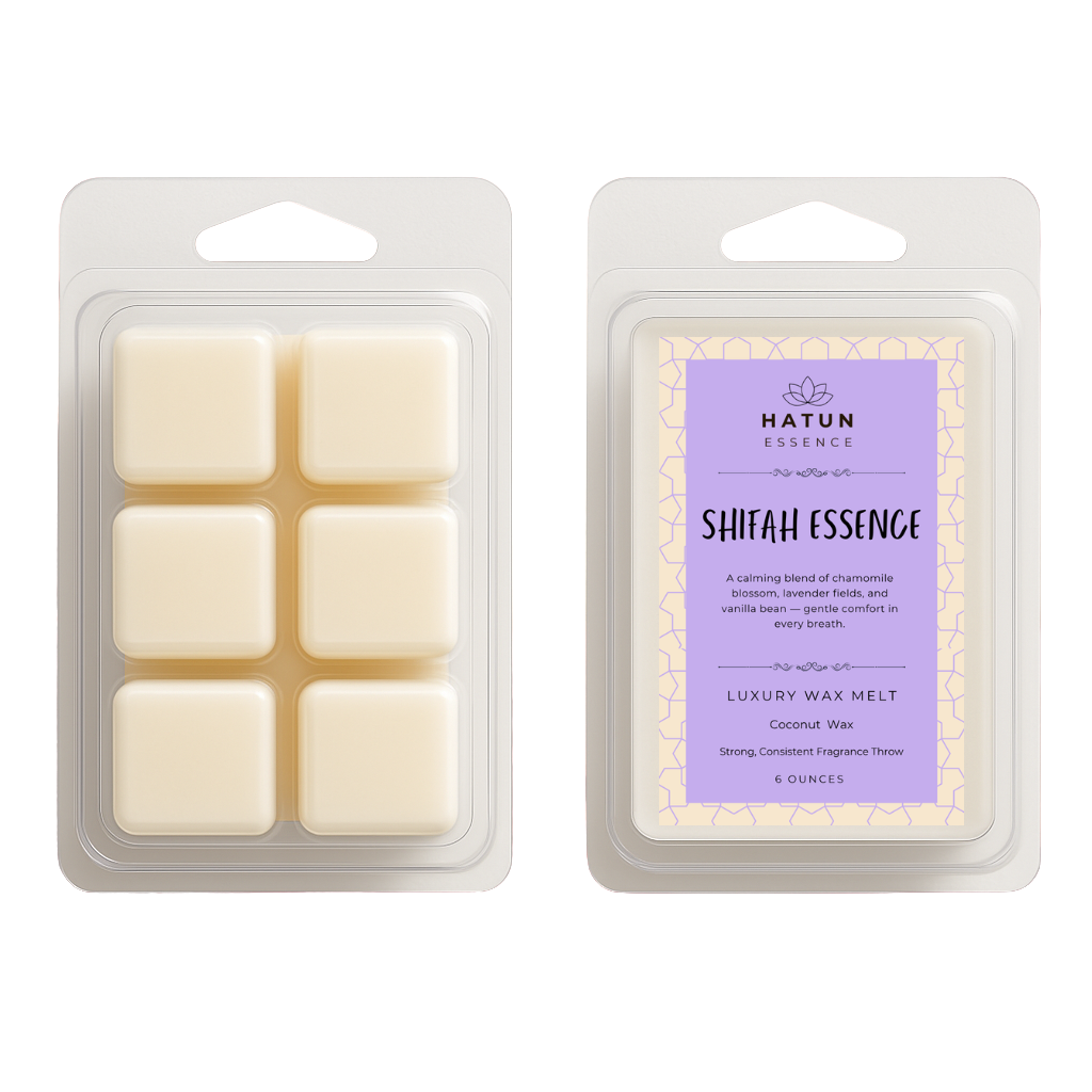 Shifah Essence Wax Melts – Chamomile Blossom, Lavender & Vanilla Bean | 6oz Coconut Wax Clamshell | Calming & Healing Scent
