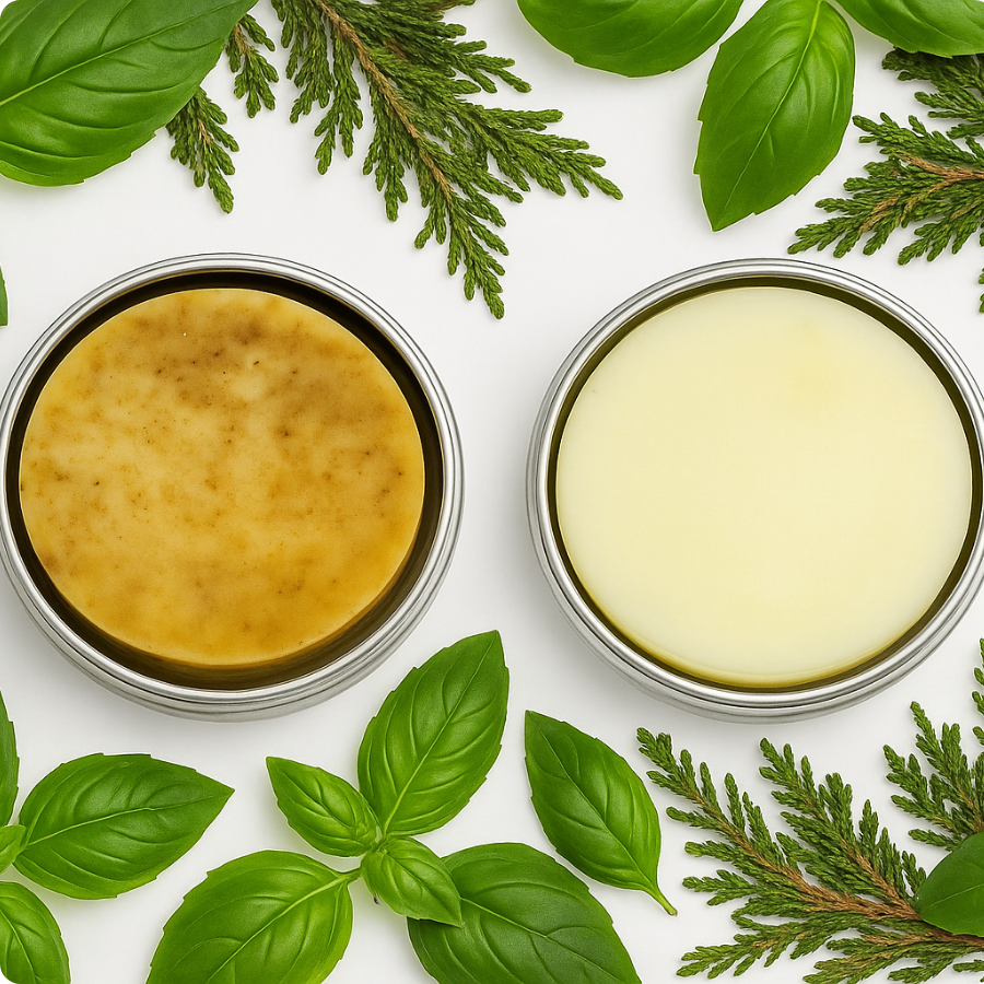Hatun Volume Shampoo & Conditioner Bar Duo – Cedarwood & Basil | Volumizing Hair Set (2 x 3 oz, Plastic-Free Tins)