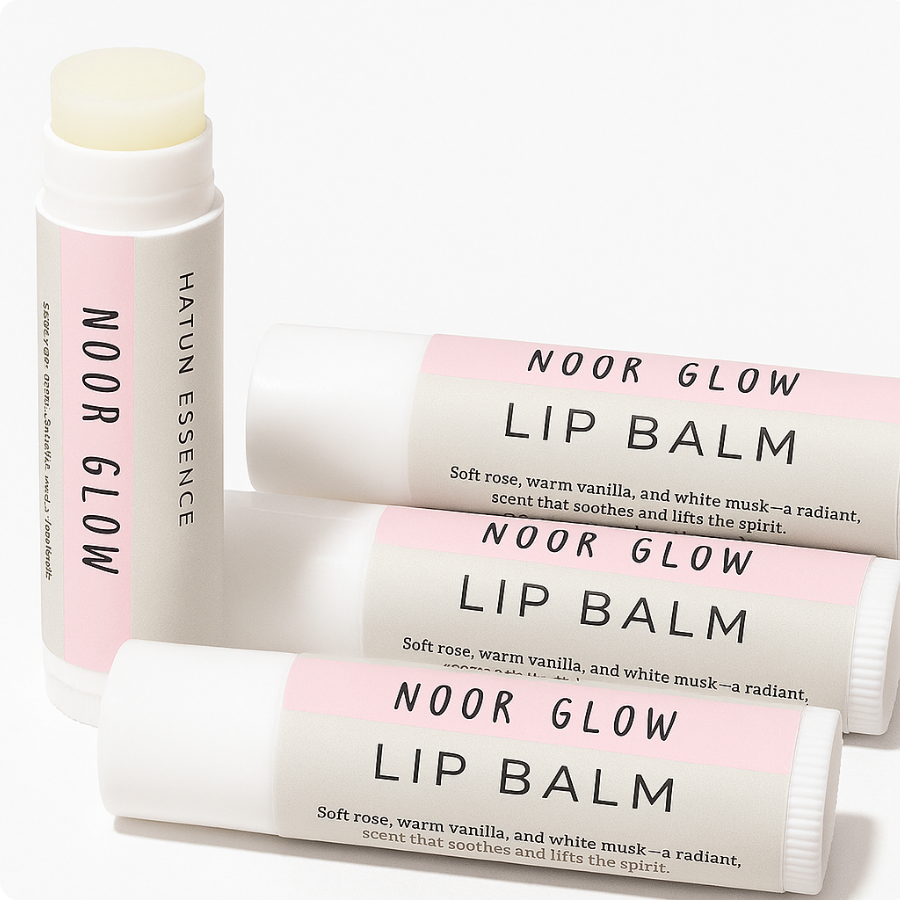 Noor Glow Lip Balm – Rose, Vanilla & Musk | 0.33 oz Tube