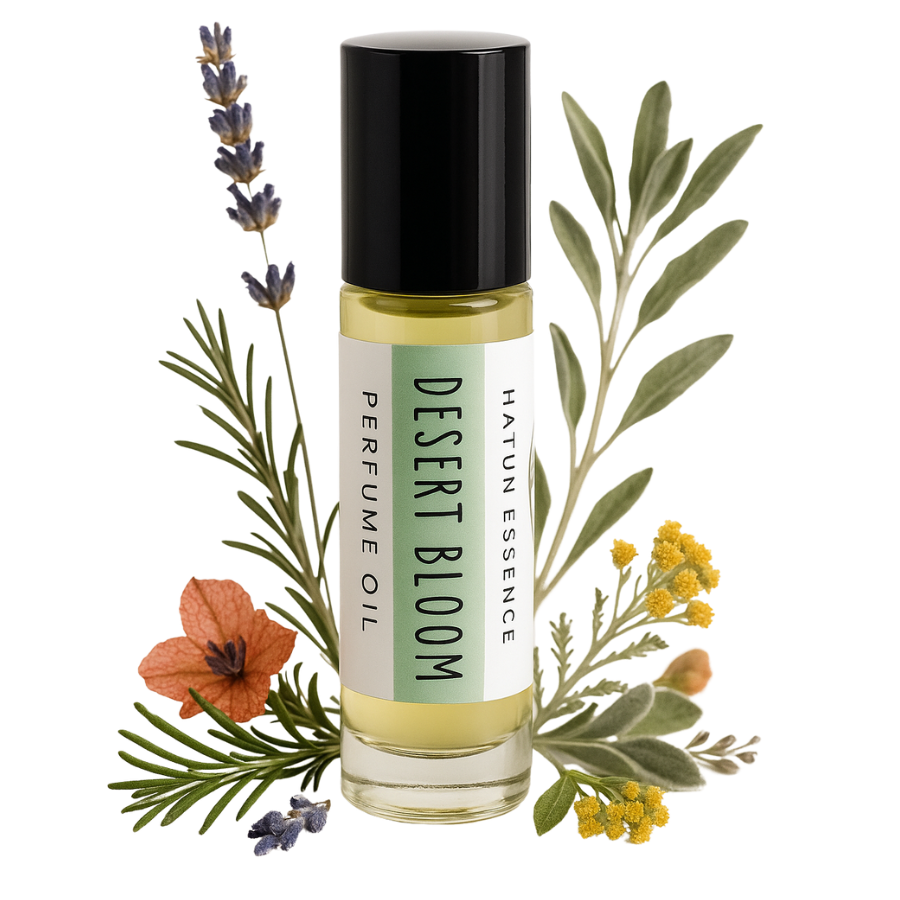 Desert Bloom Perfume Oil – .33oz Roll-On | Lemongrass, Bergamot, Jasmine & Tea | Alcohol-Free & Soul-Lifting