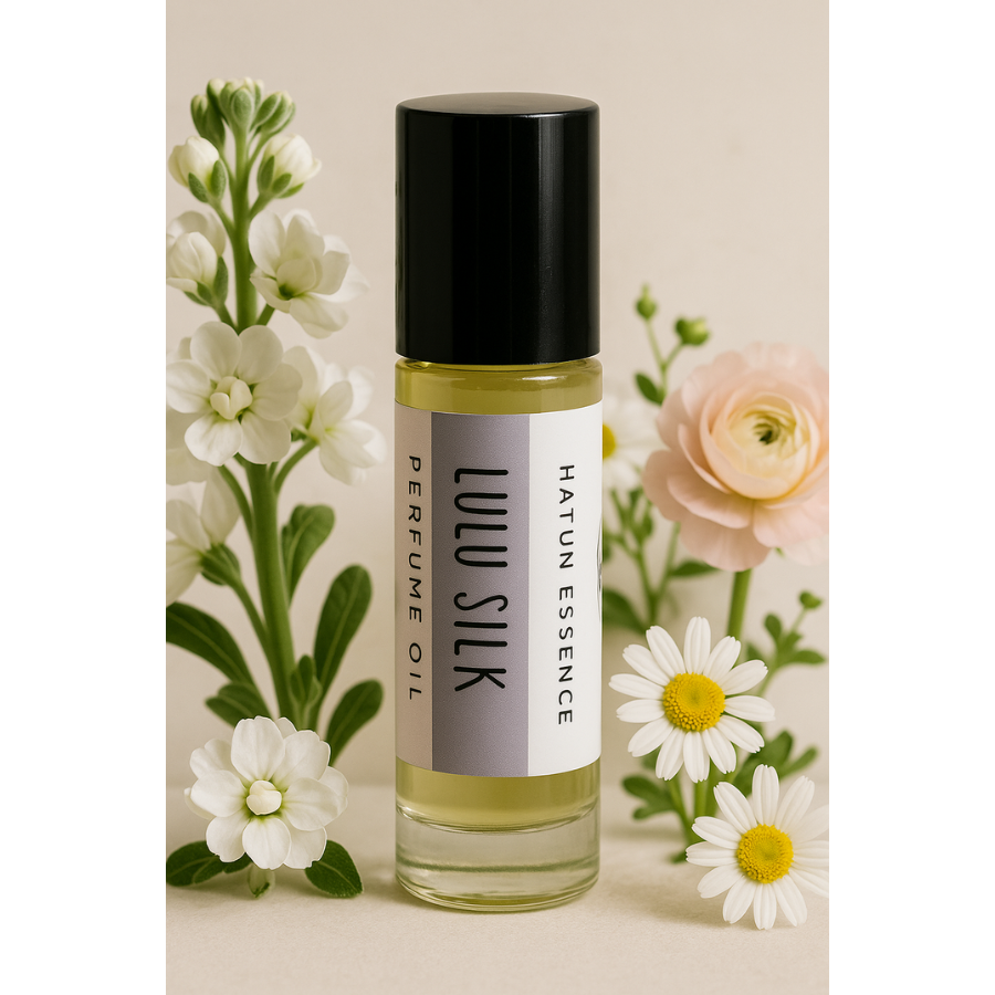 Lulu Silk Perfume Oil – .33oz Roll-On | Lavender, Amber & Cashmere | Alcohol-Free & Long-Lasting