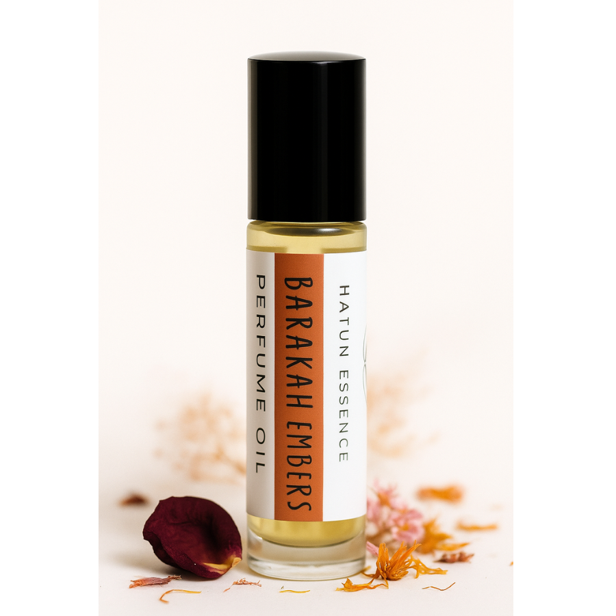 Barakah Embers Perfume Oil – .33oz Roll-On | Sandalwood, Myrrh & Spice | Alcohol-Free & Long-Lasting